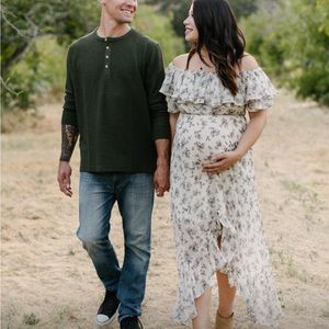 Off the shoulder flowy ruffle dress